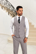 Cargar la imagen en la vista de la galería, Designer Style Unique Design 2 Pieces Men's Suits Vest+Pants
