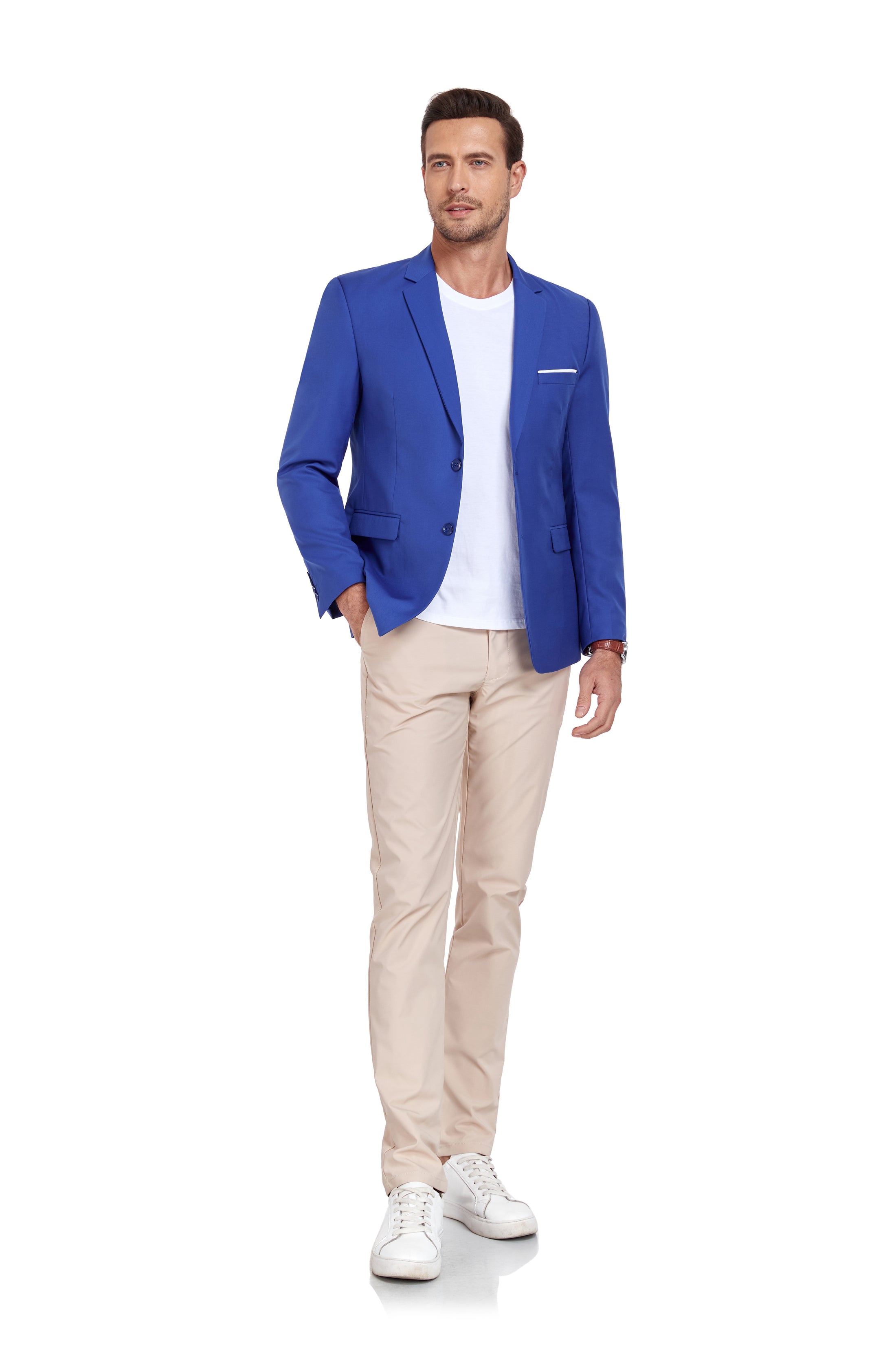 Royal Blue Men's Two Button Blazer for Party, Wedding and Business