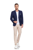 Gallery viewerに画像を読み込む, Navy Men's Two Button Blazer for Party, Wedding and Business
