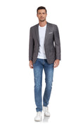 Cargar la imagen en la vista de la galería, Grey Men's Two Button Blazer for Party, Wedding and Business
