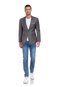 Cargar la imagen en la vista de la galería, Grey Men's Two Button Blazer for Party, Wedding and Business
