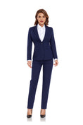 Cargar la imagen en la vista de la galería, Navy Women's 2 Piece Office Work Suit Set
