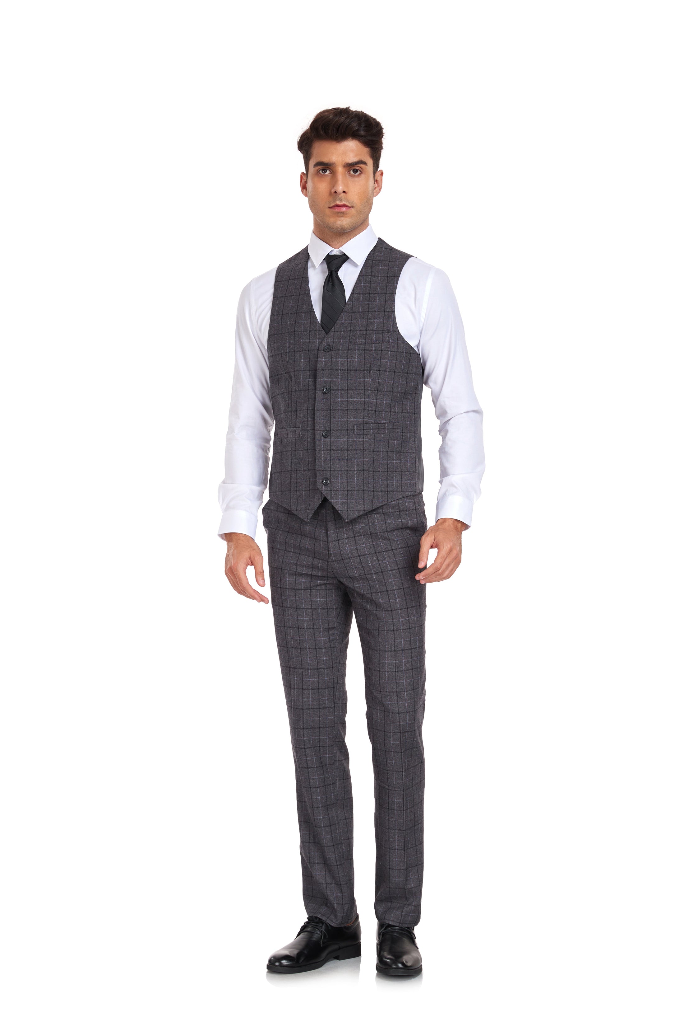 Plaid Men's 3 Piece Slim Fit Suits (MORE COLORS+)