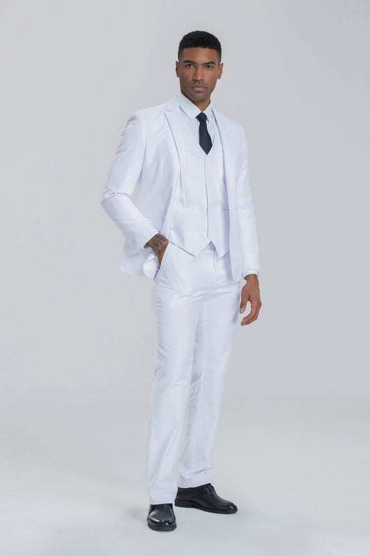 White Party Business Banquet 3 Piece Men Suits