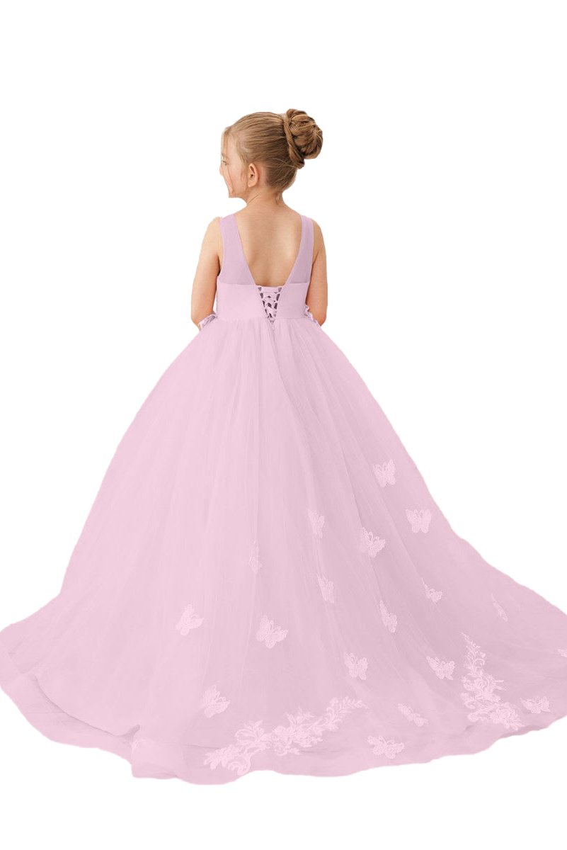 Flower Girl Dresses Applique Tulle Pageant Princess Gown FLC00424