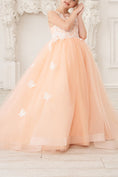 Charger l'image dans la visionneuse de la galerie, Flower Girl Dresses Applique Tulle Pageant Princess Gown FLC00424
