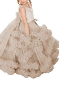 Load image into Gallery viewer, Flower Girl Dresses for Wedding Lace Puffy Pleated Tulle Pageant Princess Gown FLC00429
