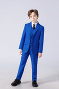 Cargar la imagen en la vista de la galería, Royal Blue Formal Classic 5 Piece Kids Boys Suits
