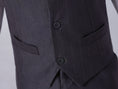 Gallery viewerに画像を読み込む, Dark Grey Striped Modern 4 Piece Boy's Formal Suits
