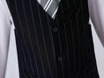 Load image into Gallery viewer, Navy Striped Slim Fit Modern 5 Piece Boy's Formal Suits
