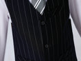 Cargar la imagen en la vista de la galería, Black Striped Modern 4 Piece Boy's Formal Suits
