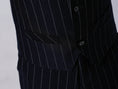 Load image into Gallery viewer, Navy Striped Slim Fit Modern 5 Piece Boy's Formal Suits
