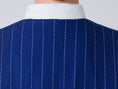 Load image into Gallery viewer, Royal Blue Striped Slim Fit Modern 4 Piece Boy's Formal Suits With Vest+Pants+Shirt+Tie
