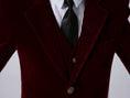 Cargar la imagen en la vista de la galería, Burgundy Velvet 5 Piece Boy's Formal Boys Suits
