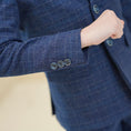 Gallery viewerに画像を読み込む, Navy Plaid Elegant Formal 5 Piece Boys Suits
