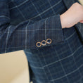 Gallery viewerに画像を読み込む, Navy Plaid Elegant 5 Piece Boys Suits
