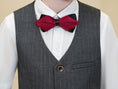 Gallery viewerに画像を読み込む, Dark Grey Striped Modern 4 Piece Boy's Formal Suits
