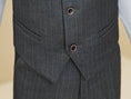 Gallery viewerに画像を読み込む, Dark Grey Striped Modern 4 Piece Boy's Formal Suits
