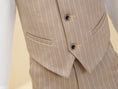 Load image into Gallery viewer, Khaki Striped Modern 5 Piece Boy's Formal Suits
