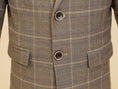 Charger l'image dans la visionneuse de la galerie, Khaki Plaid Elegant 5 Piece Boys Suits
