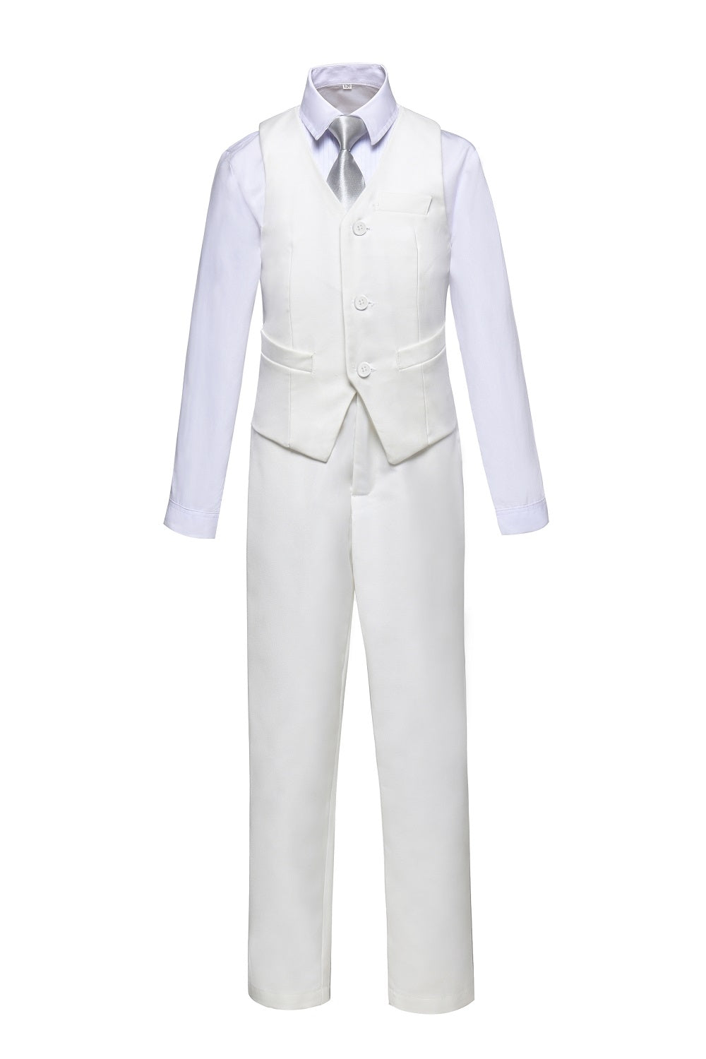 White Tuxedo 5 Piece Boys Suits