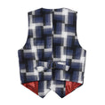 Load image into Gallery viewer, Black and Grey Plaid Banquet 5 Piece Boys Suits
