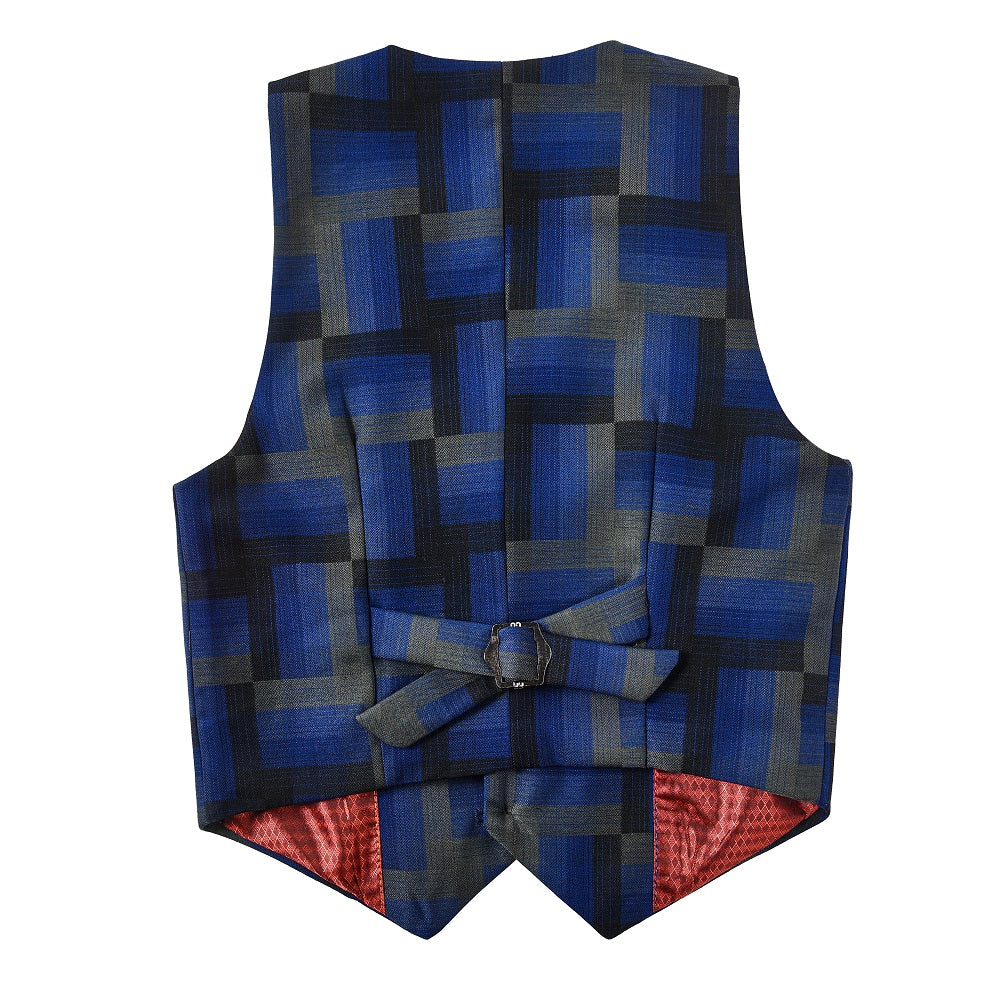 Blue Unique Patterned Banquet 5 Piece Boys Suits