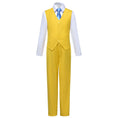 Bild in Galerie-Betrachter laden, Yellow Classic 4 Piece Boy's Suits With Vest+Pants+Shirt+Tie
