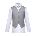 Load image into Gallery viewer, Light Grey Formal Classic 5 Piece Boys Suits
