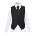 Load image into Gallery viewer, Black 2 Piece Kids Boys' Vest and Pants Dress Suits Set
