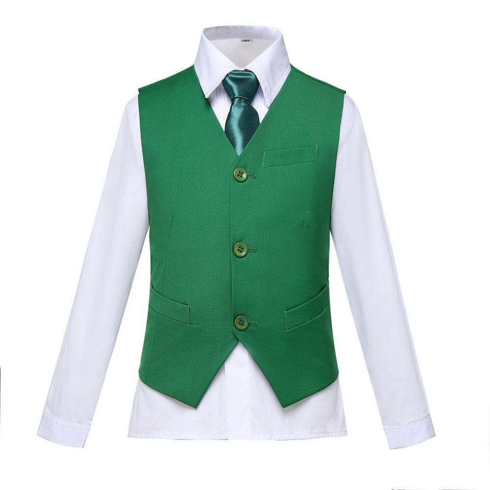 Green Kid Boys Classic 5 Piece Boys Suits