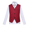 Charger l'image dans la visionneuse de la galerie, Burgundy Formal School 5 Piece Boys Suits
