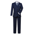 Load image into Gallery viewer, Navy Kid Formal Classic 5 Piece Boys Suits
