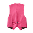 Cargar la imagen en la vista de la galería, Pink 3 Piece Kids Boys' Formal Fit Blazer Vest and Pants Dress Suits Set
