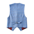 Charger l'image dans la visionneuse de la galerie, Light Blue Plaid 2 Piece Kids Boys' Vest and Pants Dress Suits Set
