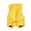 Cargar la imagen en la vista de la galería, Yellow 3 Piece Kids Boys' Formal Fit Blazer Vest and Pants Dress Suits Set
