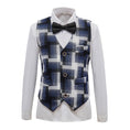 Load image into Gallery viewer, Black and Grey Plaid Banquet 5 Piece Boys Suits
