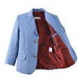 Load image into Gallery viewer, Light Blue Plaid Elegant Formal 4 Piece Boys Suits With Jacket+Pants+Shirt+Tie
