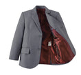 Cargar la imagen en la vista de la galería, Grey 3 Piece Kids Boys' Formal Fit Blazer Vest and Pants Dress Suits Set
