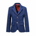 Load image into Gallery viewer, Blue Plaid Boys Formal Blazer,  Affordable School Jacket
