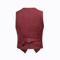 Cargar la imagen en la vista de la galería, Wedding Burgundy 3 Buttons Boys Girls Fully Lined Formal Suit Vest
