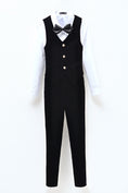 Load image into Gallery viewer, Black Velvet 2 Piece Kids Boys' Vest and Pants Dress Suits Set
