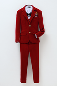 Cargar la imagen en la vista de la galería, Red Velvet 5 Piece Boy's Formal Boys Suits
