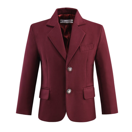 Burgundy Boys Formal Blazer, Popular School Jacket