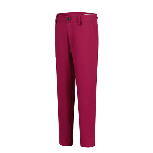 Burgundy Formal Boys Dresswear High Quality Pants