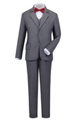 Load image into Gallery viewer, Grey 3 Piece Kids Boys' Formal Fit Blazer Vest and Pants Dress Suits Set
