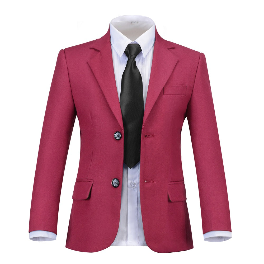 Burgundy Formal School 5 Piece Boys Suits