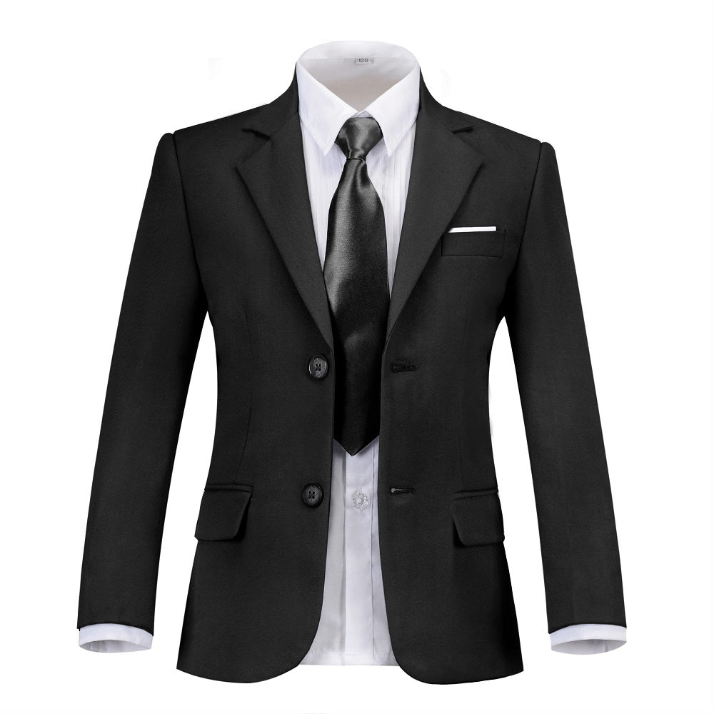 Black Formal Tuxedo 5 Piece Boys Suits