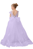 Flower Girl Dresses Applique Tulle Pageant Princess Gown FLC00422