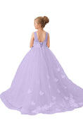 Charger l'image dans la visionneuse de la galerie, Flower Girl Dresses Applique Tulle Pageant Princess Gown FLC00424
